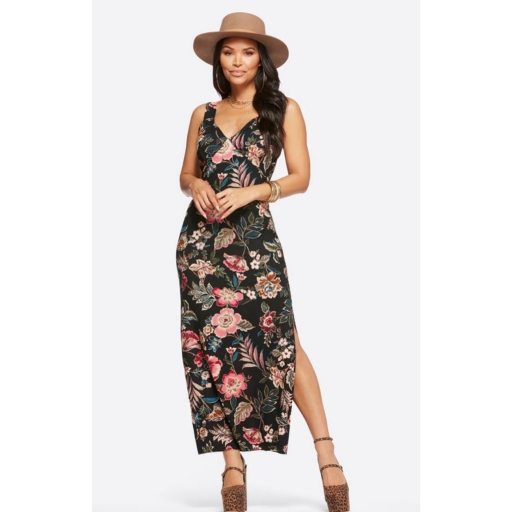 Jessica Simpson‎ Rosalyn Black Arcadian Blooms Dress